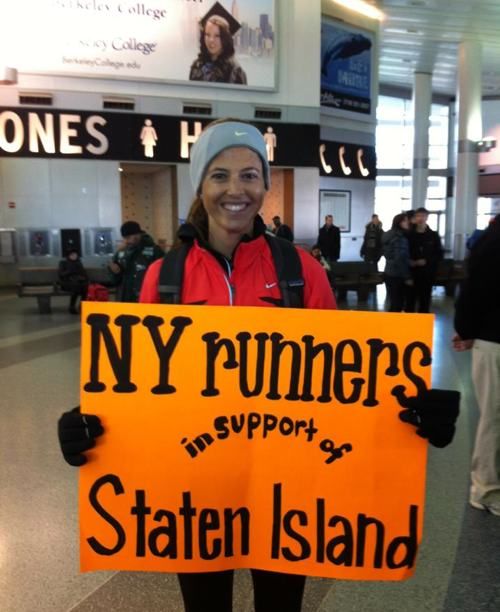 Runners occupy the Staten Island Ferry!